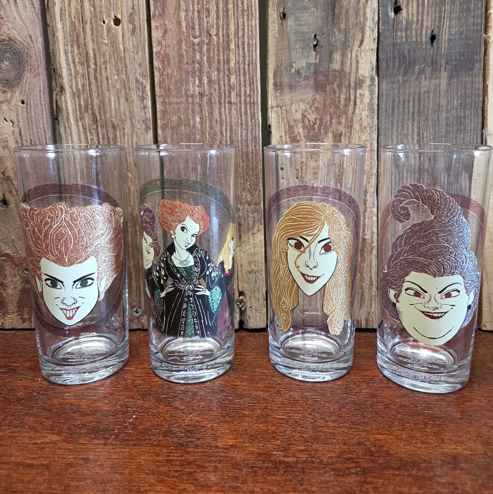 Disney Hocus Pocus Sanderson Sisters 10 Oz Drinking Glasses